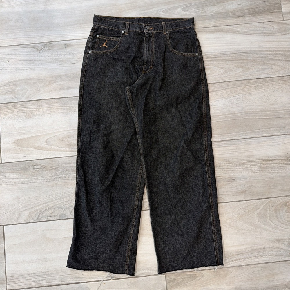 Vtg Jordan Jeans Mens 34x29 Nike Air M Jumpman Baggy Grunge Skate Y2K #23 Logo